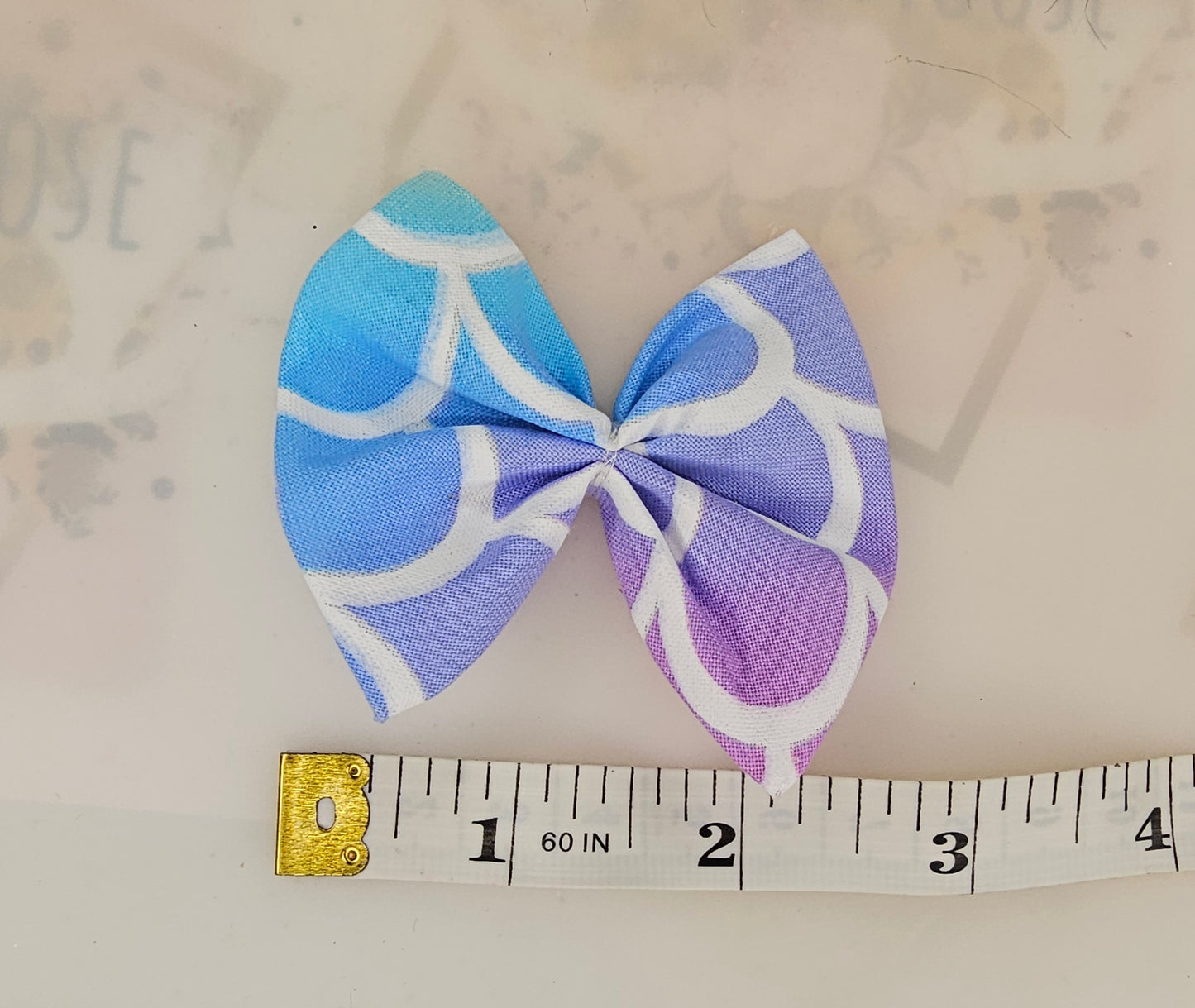 Mermaid print bows