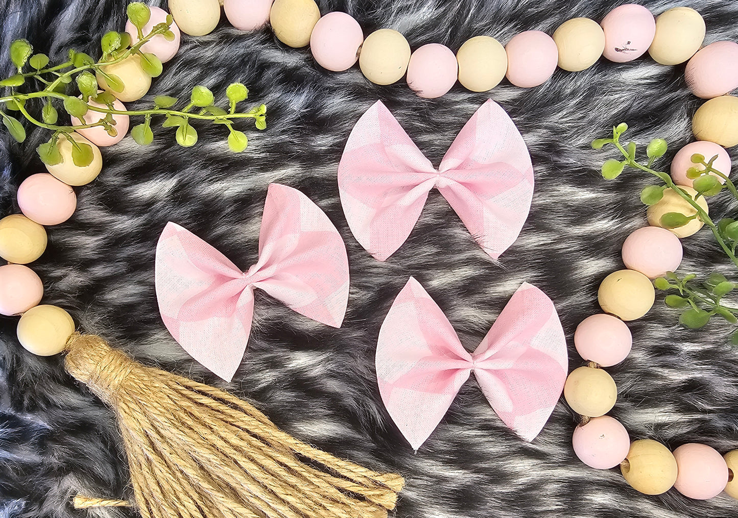 Pink Checkard Bows
