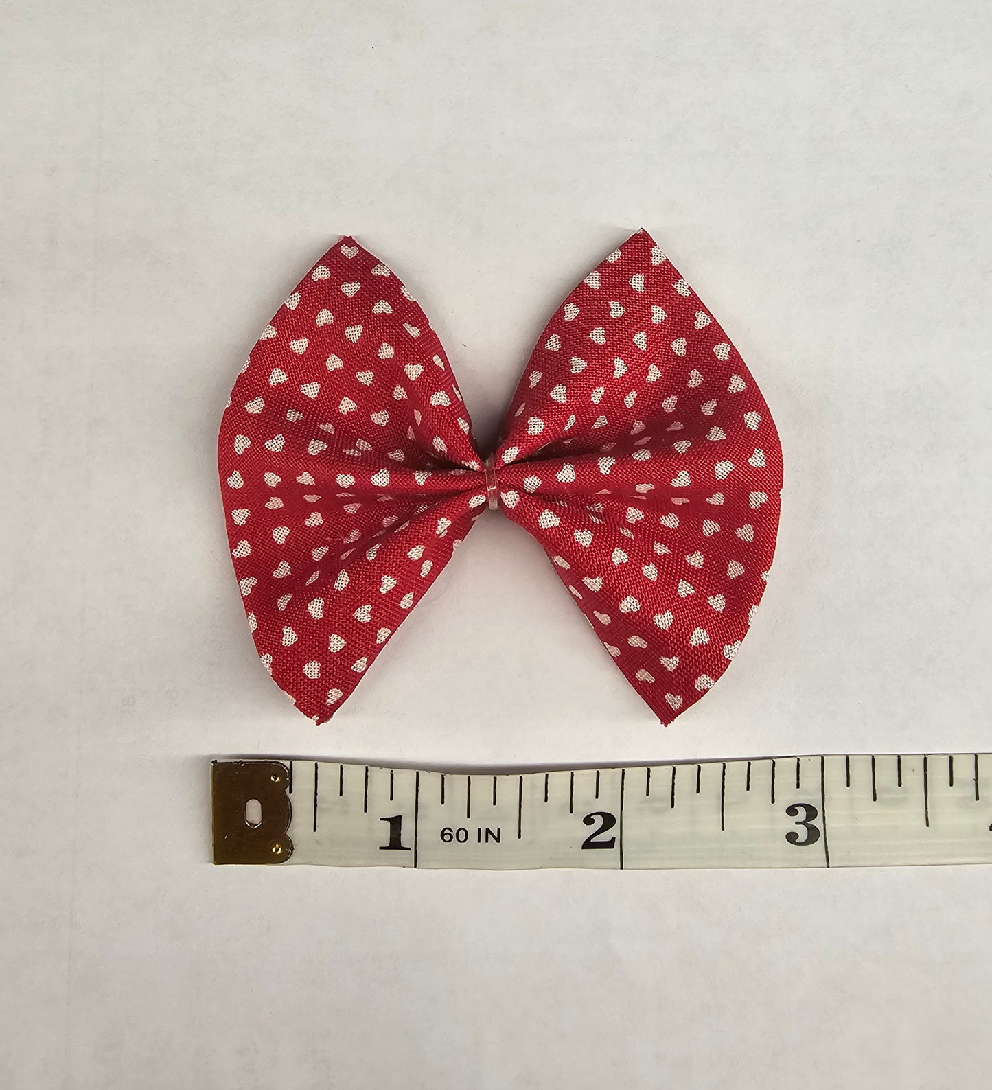 Red w/ white hearts bows
