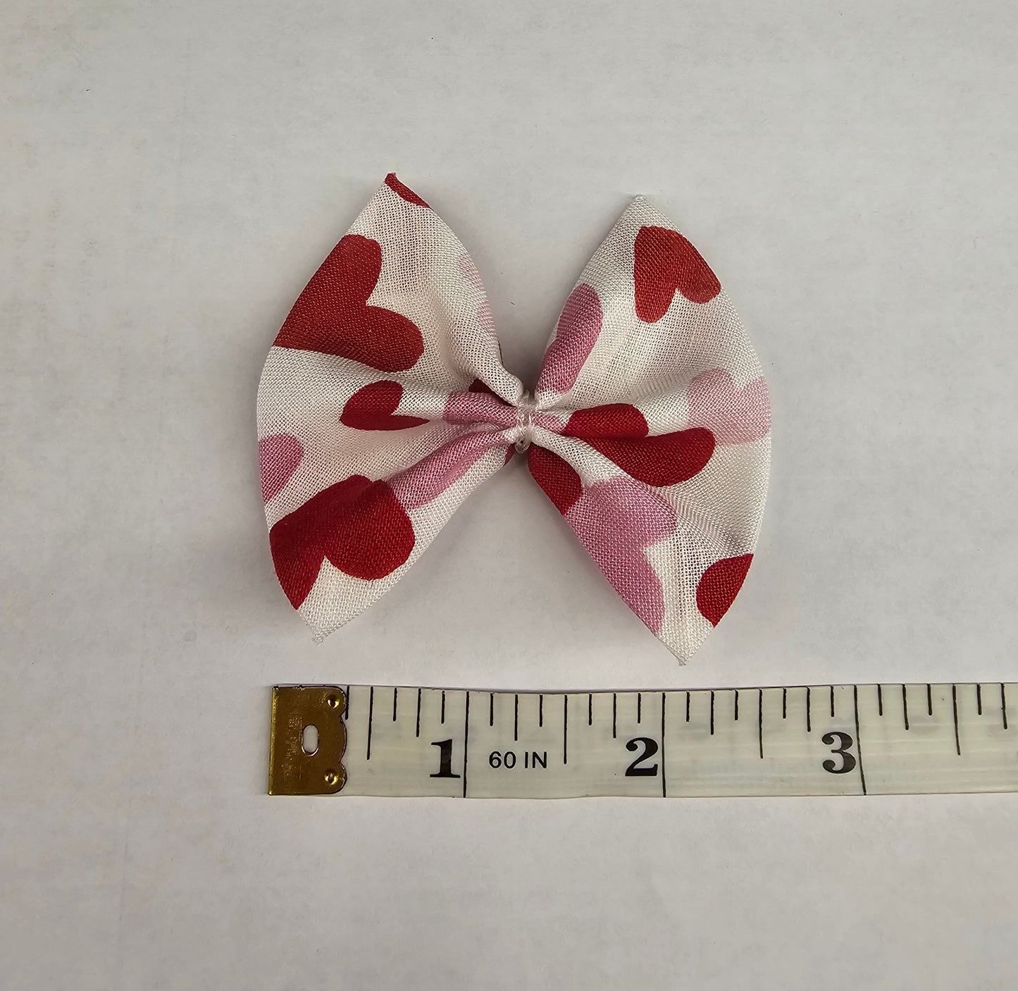 White w/ red and pink hearts