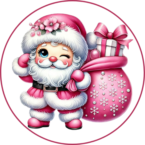 Pink Santa with Sack