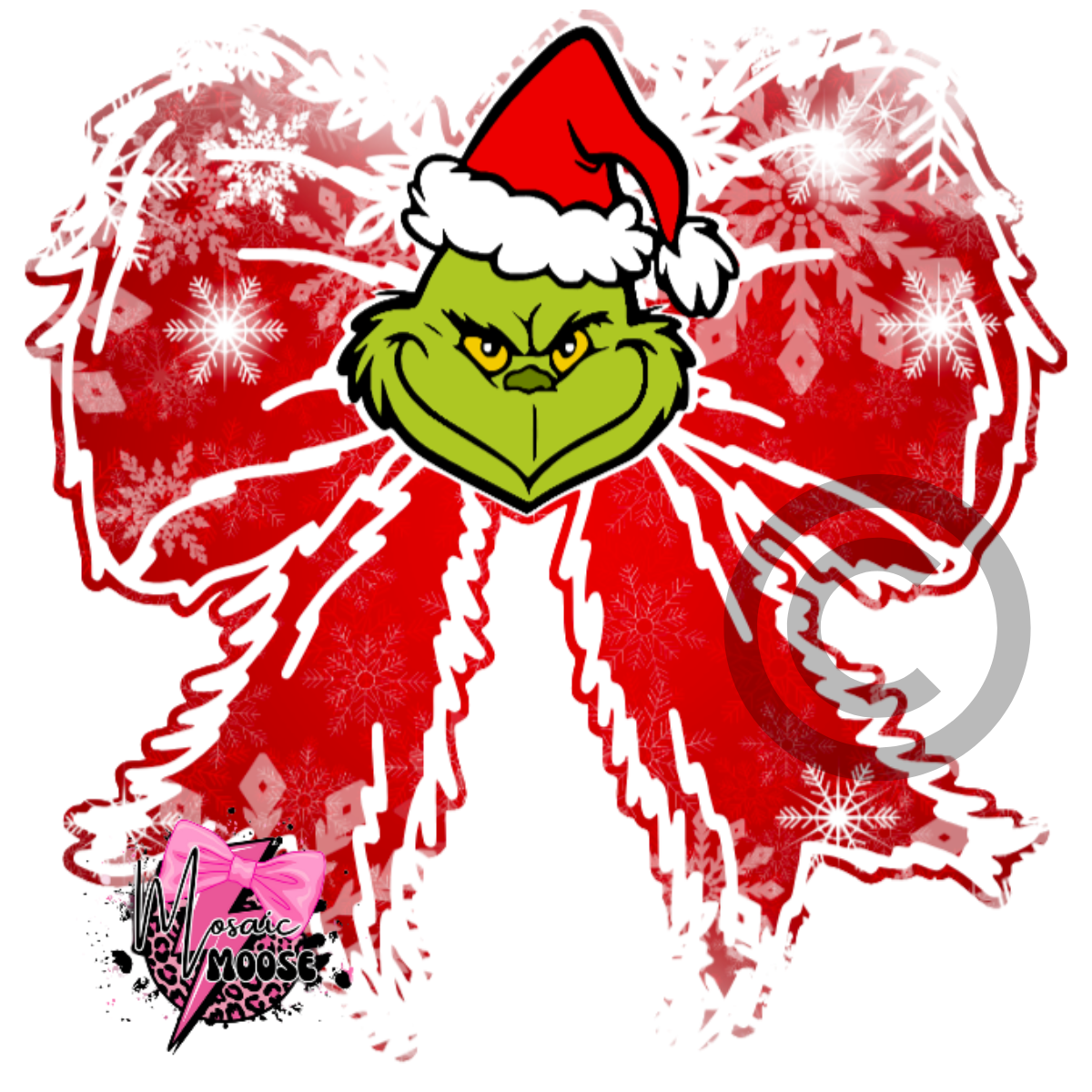 Mean One Bow With Face (Red Snow)