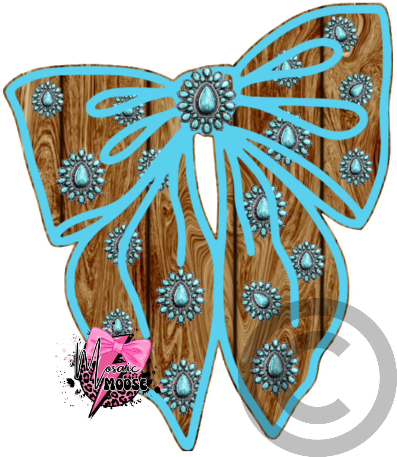 Slouchy Bow-Turquoise Stones