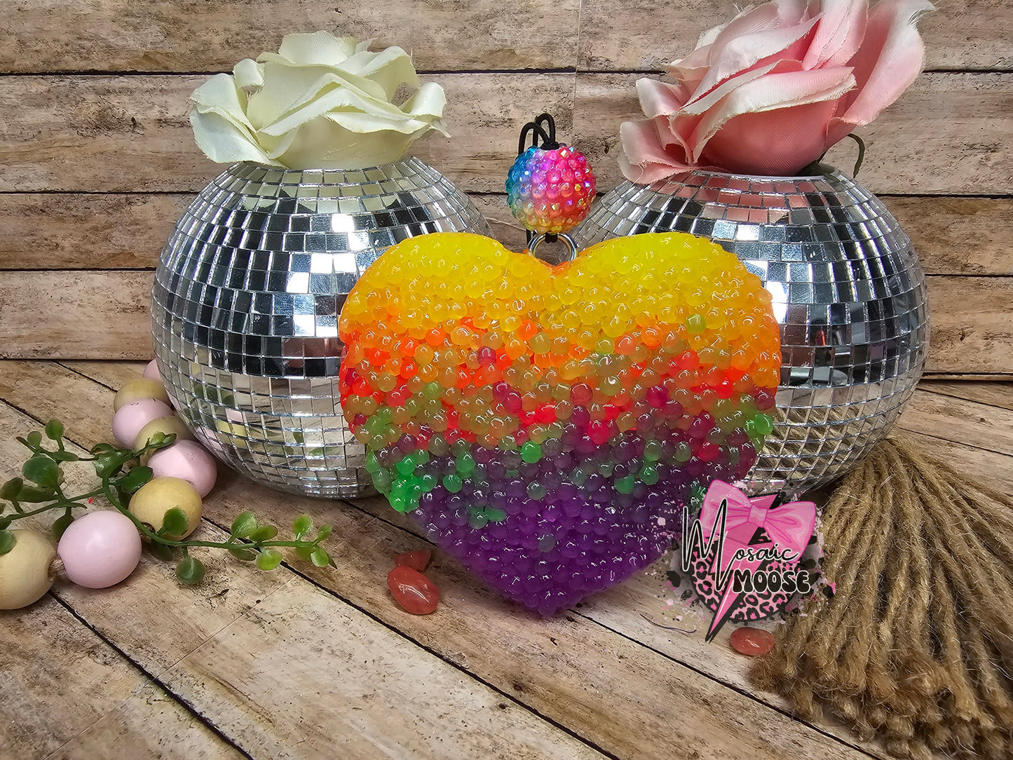 Rainbow Love Heart Ombre
