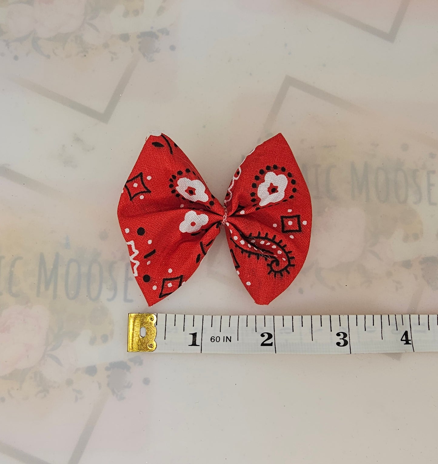 Red Bandana Print Bows