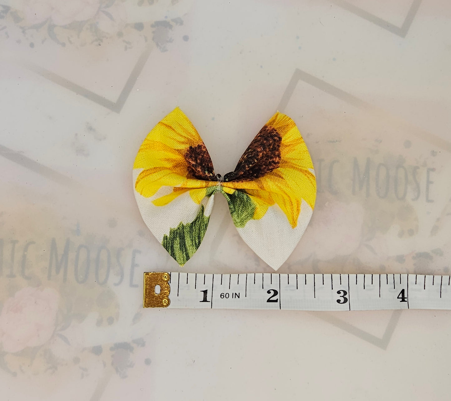 Sunflower print bows