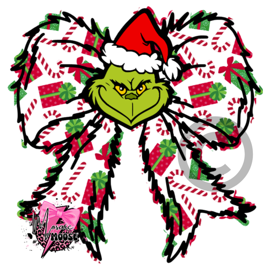 Mean One Bow With Face (Presents)