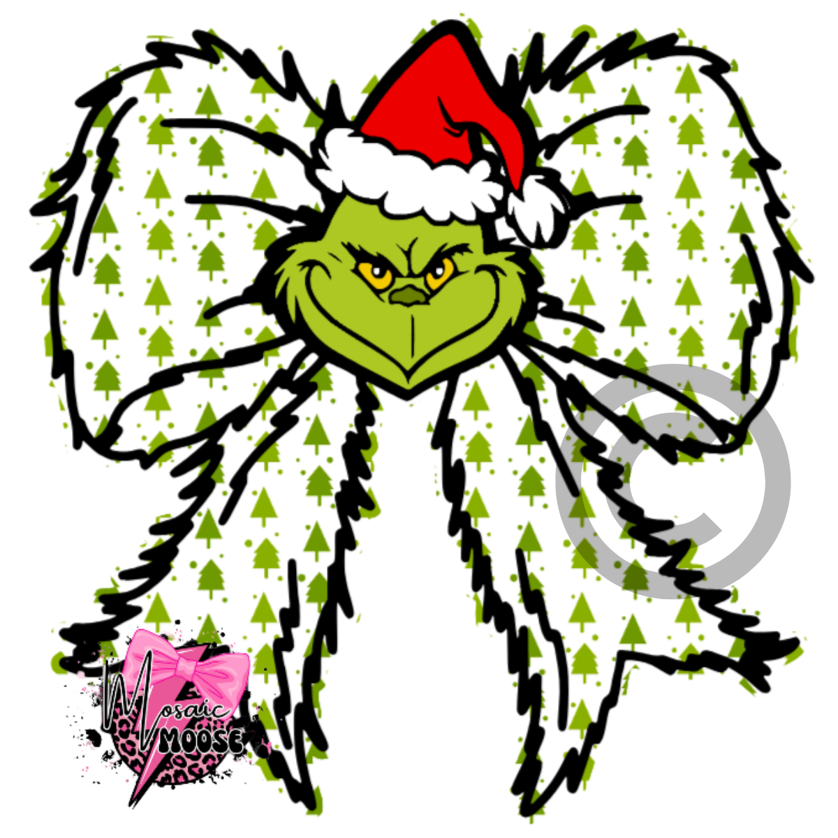 Mean One Bow With Face (Trees)