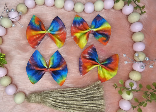 Tie dye print bows