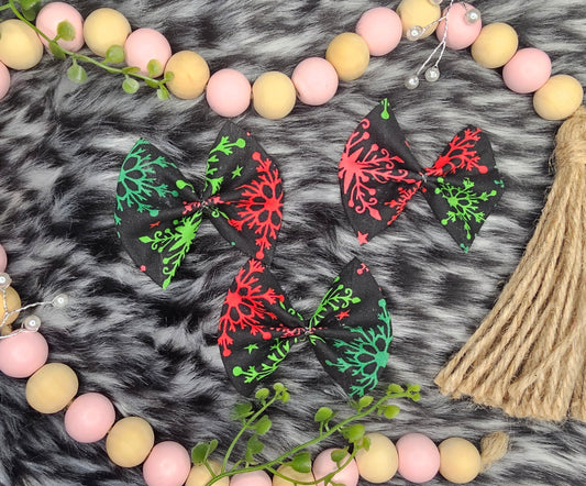 Green and Red Snowflakes