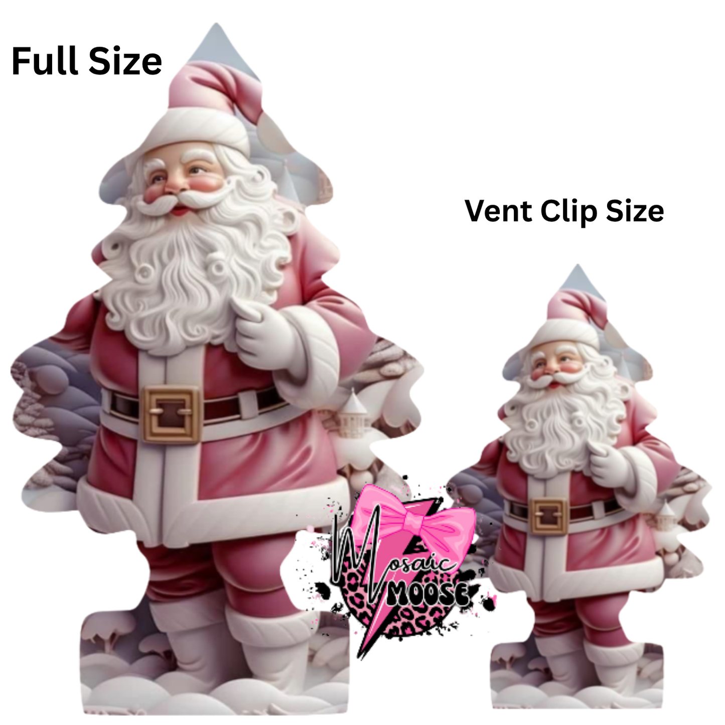Little Trees Pink Santa