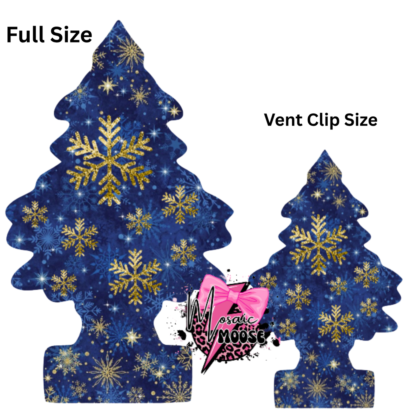 Little Trees Blue Snowflake