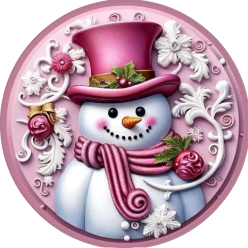 Pink Snowman