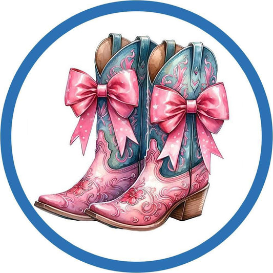 Cowgirl Boots Pink Bow