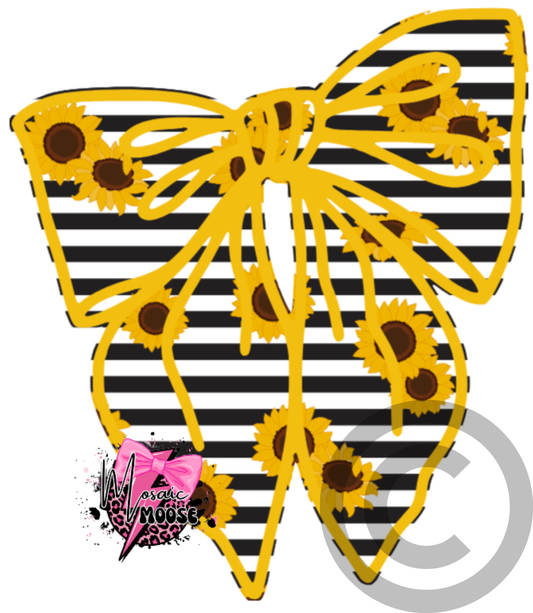 Slouchy Bow-Sunflower Stripe