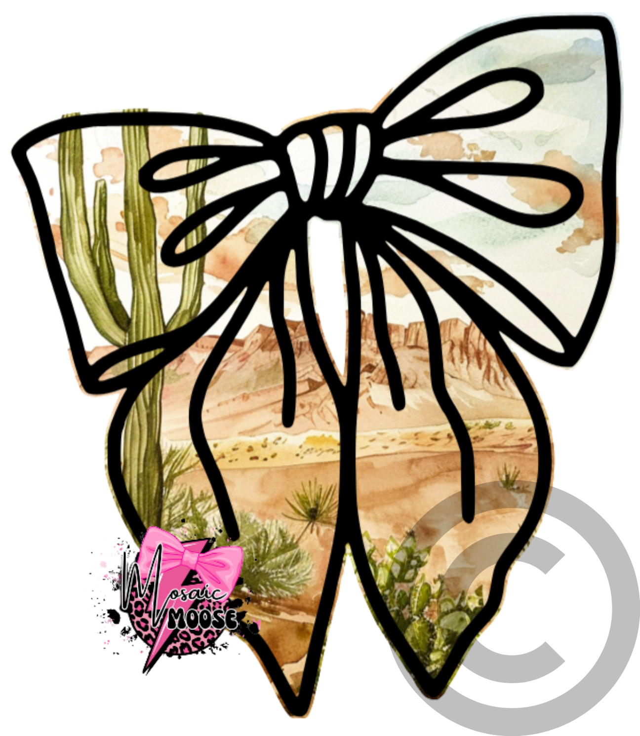 Slouchy Bow-Desert Cactus