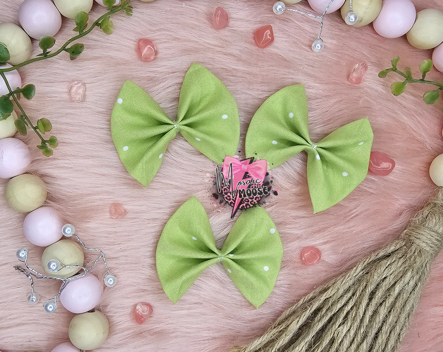 Lime Green Polka (small)